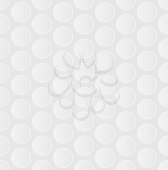 Bubble Wrap. White Neutral Seamless Pattern for Modern Design in Flat Style. Tileable Geometric Vector Background.