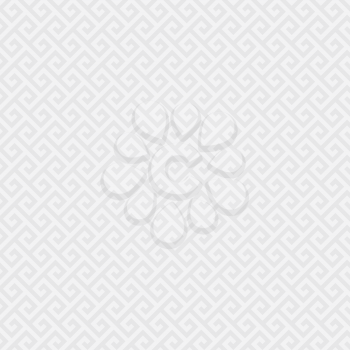 White Classic meander seamless pattern. Greek key neutal tileable linear vector background.