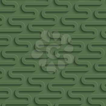 3D Seamless Pattern in Kale Color. Neutral Tileable Vector Background for Material Design.