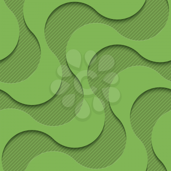 Greenery Wavy Stripped Seamless Pattern. Abstract tileable vector background. Vector EPS10.