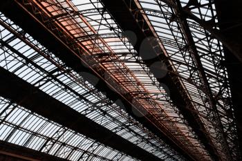 Roof of railway station in Lviv, Ukraine