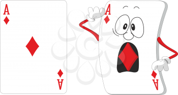 Vector. Emotional playing card set 13