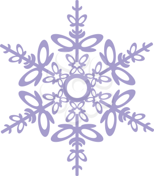 Vector. Isolated snowflake  in color 03
