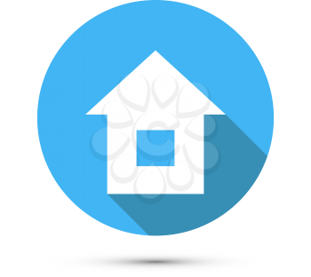 Flat Style Home Icon isolated. Vector illustration
