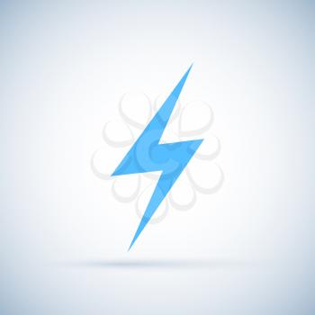 Vector lightning icon Isolated on white background Vector illustration