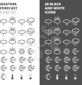 Set of flat icons about The Weather