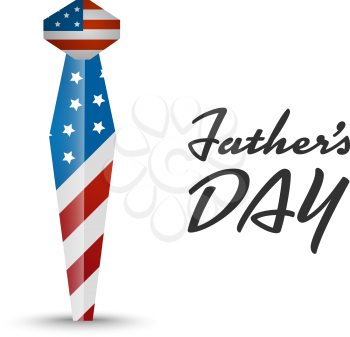 Fathers day sticker with usa flag tie