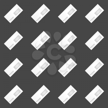 envelope seamless pattern on a black background