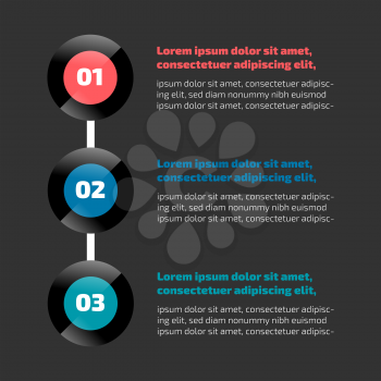 Modern infographic design for presentation. Black background