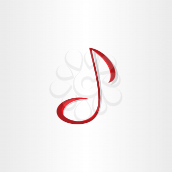 stylized musical note vector symbol design