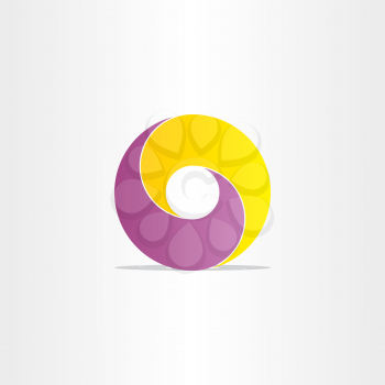 yellow purple abstract business icon design