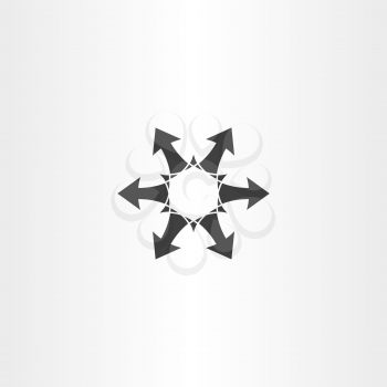 black arrow circle icon vector element symbol