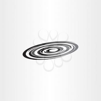 black hole in universe logo vector icon design