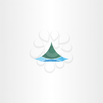 iceland logo sign mountain vector design