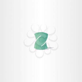 light green letter z logotype element design icon