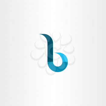 small letter b logo vector sign emblem