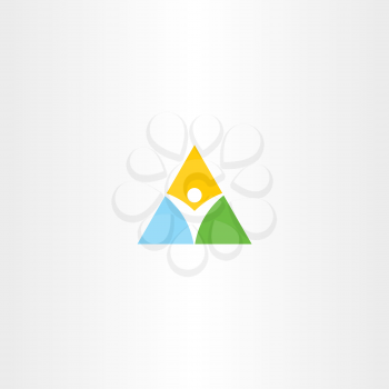 healthy man triangle logo sign vector 