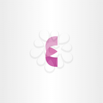 purple e logo vector symbol letter e icon design