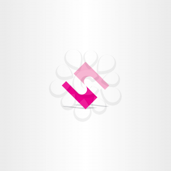 5 number logo magenta icon vector