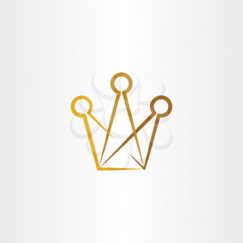 crown logo symbol element vector