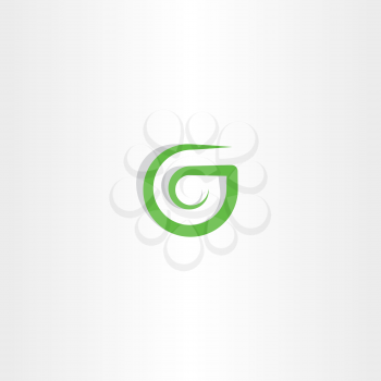 g letter logo green icon vector symbol 