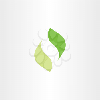 leaf logo green ecology icon symbol vector 