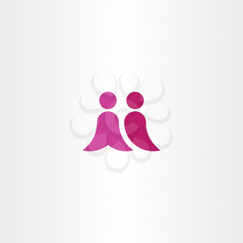 partnership people letter m logo logotype vector