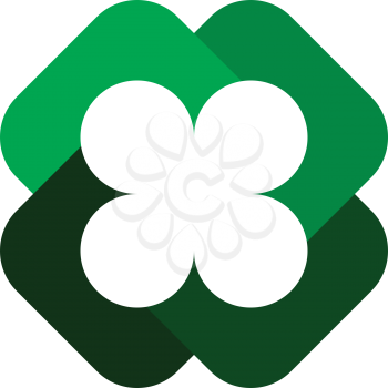 four leaf clover symbol vector logo 