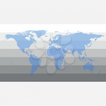Blue World Map, light design vector illustration