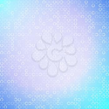 Abstract white circles on light blue background, vector illustration.