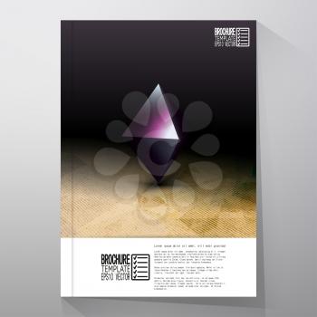 Business templates for brochure, flyer or booklet. Abstract geometric shape, scientific graphic design. Futuristic vector illustration.