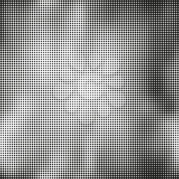 Halftone seamless vector background. Abstract halftone effect with black dots on white background.