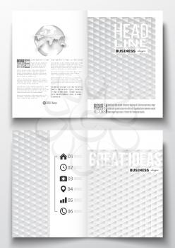 Set of business templates for brochure, magazine, flyer, booklet or annual report. Abstract colorful polygonal background, modern stylish triangle vector texture.