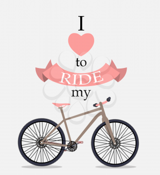 Retro Bicycle Background Vector Illustrator. EPS10