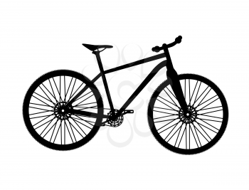 Bicycle Silhouette. Isolated on White Background. Vector Illustrator. EPS10