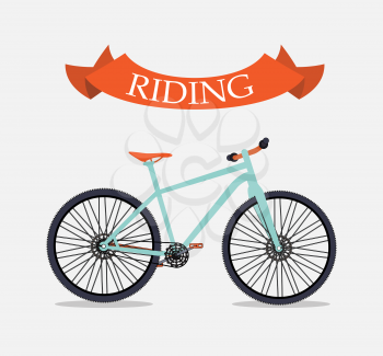 Retro Bicycle on Background Vector Illustrator. EPS10
