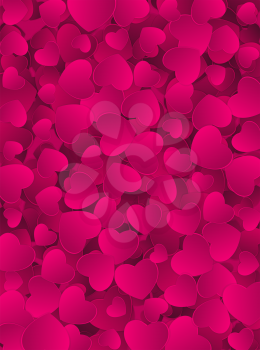 Happy Valentines Day Heart Card Background. Vector Illustration EPS10