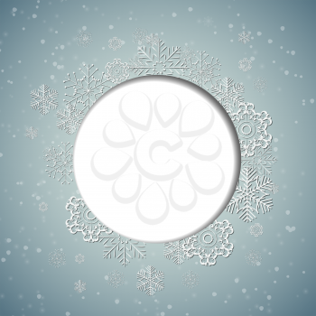 Christmas Snowflakes on Background Vector Illustration. EPS10