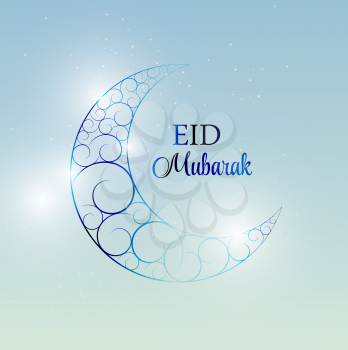 Moon Background for Muslim Community Festival Vector Illustration EPS10