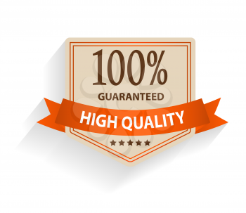 Satisfaction guaranteed label Isolated vector illustration. EPS10