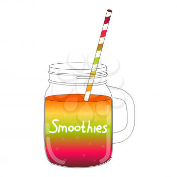 Fresh Smoothie. Healthy Food. Vector Illustration EPS10