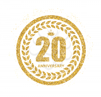 Template 20 Years Anniversary Vector Illustration EPS10