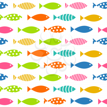 Mult Fish Seamless Pattern Background Vector Illustration EPS0