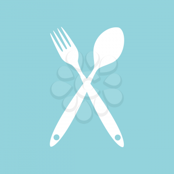 Background with Forks, Spoons. Vector Illustration EPS10