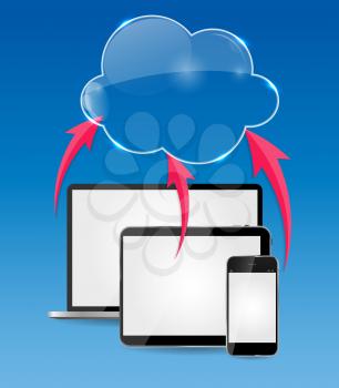 Cloud Computing Business Concept Vector Illustration. EPS10