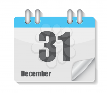 Flat Calendar Icon for Applications Vector Illustration. EPS10