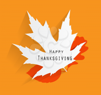 Orange Happy Thanksgiving Day Vector Illustration.  EPS10