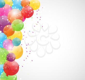 Color Glossy Balloons Background Vector Illustration. EPS10