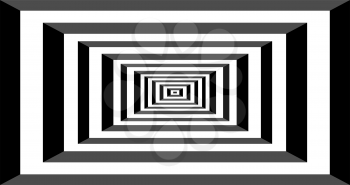 Black and White Abstract Hypnotic Background. EPS10