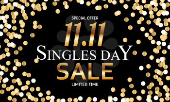 November 11 Singles Day Sale. Vector Illustration EPS10